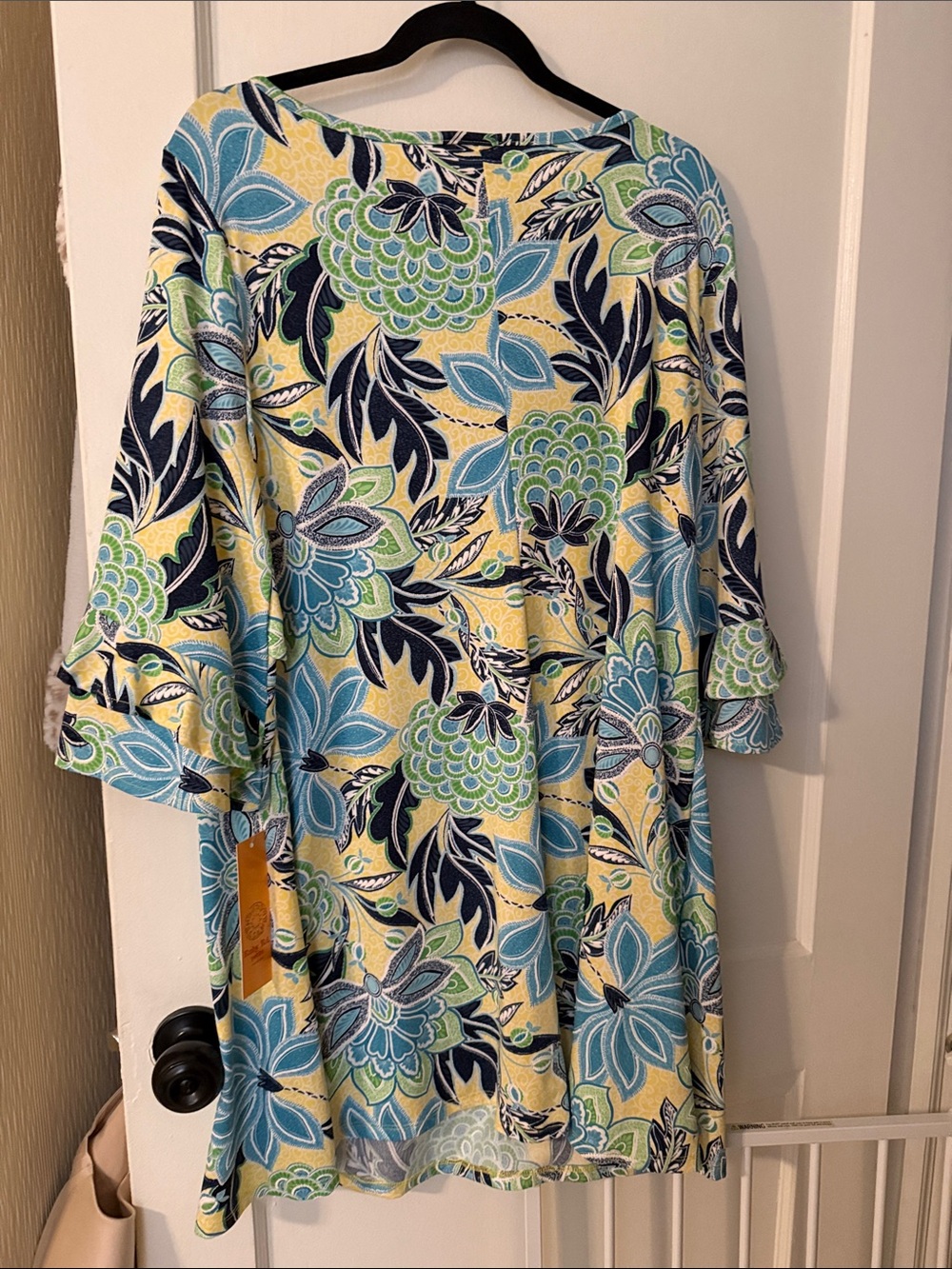 Ruby Rd. Yellow Blue Green Floral Shift Dress - Picture 2 of 7